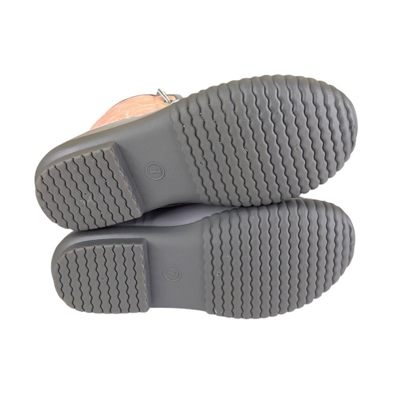 Marley Lilly Monogramed Pink & GreyDuck Boots Size 7 - Picture 10 of 16